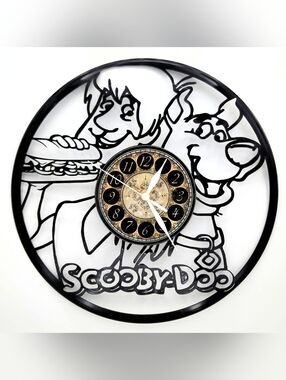 Scooby-Doo Vinyl Record Wall Clock – Cartoon Decor – Mystery Machine Style